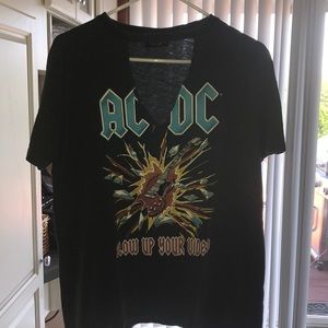 ACDC cut out shirt